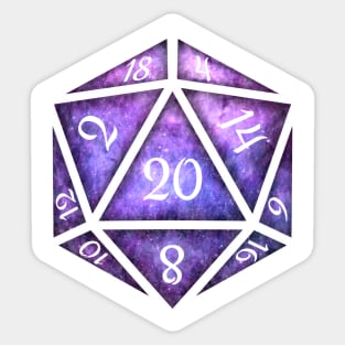 Galactic D20 Sticker